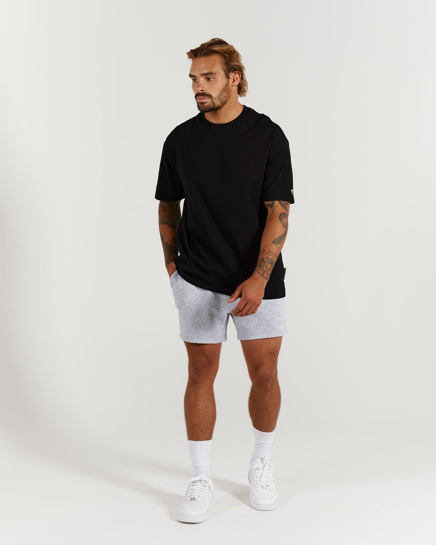 CASUAL SHORTS 5" - GREY MARL
